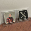 2023 - 1 OZ .999 Fine Silver Square Bar Colorized Elon Musk X Logo Back - Ltd Ed. #/250