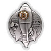 2022 Chad 1 oz Silver Bitcoin Rocket Shaped Antiqued High Relief Coin .999 Fine