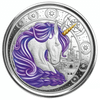 2023 - Ghana Unicorn ""Aurora"" 1oz Silver 999 Color with Certi Log Coincard