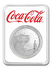 Coca-Cola®1 oz Silver Polar Bear Round in TEP &amp; Blue Velvet Gift Bag