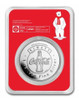 Coca-Cola®1 oz Silver Polar Bear Round in TEP &amp; Blue Velvet Gift Bag