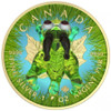 2022 - 1 Oz Silver Coin $5 Canada Maple Leaf Murano Glass Series - Grasshopper