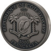2022 - King Kobra Big Five Asia 5 oz Antique finish Silver Coin CFA Ivory Coast