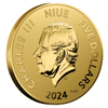 2024 Niue Gold Lunar Year of the Dragon Dot Art Coin 1/25 oz - 32/300 Minted