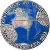 2022 - Tenham Meteorite Geography 50 g Antique finish Silver Coin CFA Cameroon