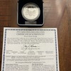 2001 US Capitol Visitor Center Silver Dollar Proof Silver Dollar Box and COA
