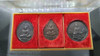 1982 - The Emerald Buddha, Copper Black Oxide coin. The first series , Set of 3 Season