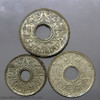 Thailand 1944-1945 - Set of 3 coins (5-10-20 Satang) - Tin coin - Bua Kanok Khaeng Singha Pattern