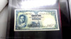 1955 - Thai Banknote, 1 Baht (4th Series Type 9), the King Rama 9, Nam Phan watermark, unused