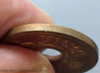 Copper coin 1 satang in 1918 (printed with scrawl numbers), unused, old condition
