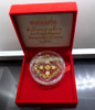 2003 - Copper medal with red pill Four-faced Buddha (Phrom Mesuan) behind Rattana Chedi, 90 years
