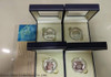 Commemorative Coin Thailand Orchids, Color Printed in polished silver, set of 4 coins