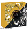 2022 2oz Dragon and Qilin with Bagua Silver Antiqued Coloured Coin