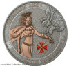 2020 Germania 5 Mark Red Crystal Cross 1 Oz .999 Silver Coin