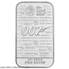 2020 - 1 Oz James Bond 007 Silver Bar .9999 Fine