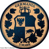 2019 5 Mark Columbia & Germania-Gilded & Dark Blue 1 Oz Silver Coin