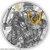 2019 - The Samurai 2 oz Antique finish Silver Coin 5$ Niue
