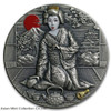 2019 - Geisha 2oz Antique Finish Silver Coin 2$ Niue