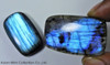 110Cts.Natural Labtadorite Multi Flash Octagon Cabochon Loose Gems 2Pcs