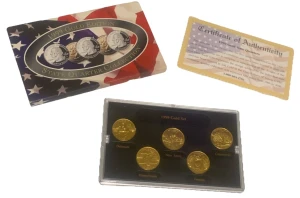 1999 US State Quarter Collection Gold Edition