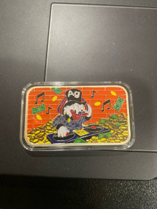 one troy ounce.999 fine silver Disney duck