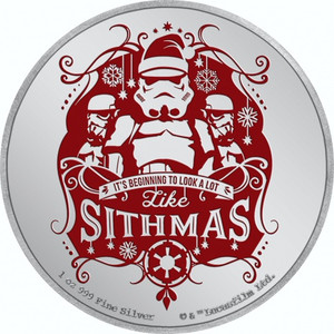 Star Wars Christmas Stormtroopers 1 oz silver coin Niue 2020