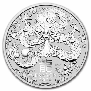*NEW* 2024 1 oz Silver Australian Year of the Dragon Lunar Series III BU coin