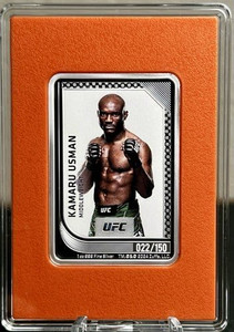 2024 Agoro UFC Trading Coin KAMARU USMAN Low #22 1oz Silver Topaz Mintage