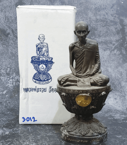Buddha statue, Luang Por Ruay, Wat Tako, Land Purchase Edition, Year 2020, copper material, coin embedded under the base, with original box, guaranteed authentic.