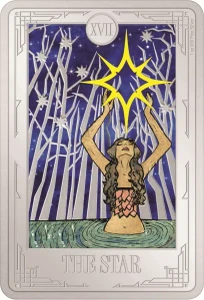 2024 Niue Tarot Card XVII The Star 1 oz Silver Colorized Proof Coin