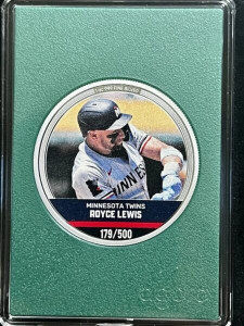 2024 Agoro MAJOR LEAGUE BASEBALL Silver Trading Coins Emerald Mintage - Royce Lewis #179 Minnesota Twins