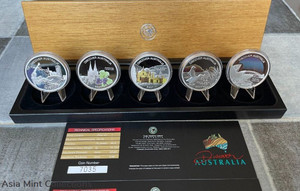 2007 Australia $1 Discover Australia Landmarks Series Silver Proof 5-Coin