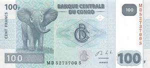 2013 - Banknote banknote - Central Bank of the CONGO, 100 FRANCS UNC