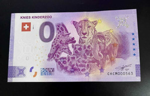 2022 - 0 Euro Bill SWISS - KNEES CHILDREN'S ZOO Rapperswil Elephants Knee's CHCM
