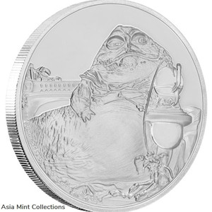 2018 - STAR WARS Classics: JABBA THE HUTT 1oz Silver Proof Coin