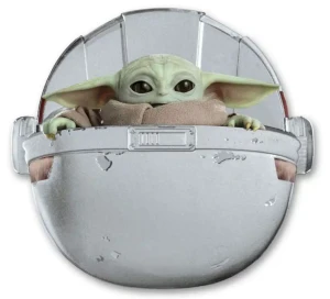 2022 Niue $2 1oz Silver Star Wars Mandalorian Grogu Pod Colorized Proof