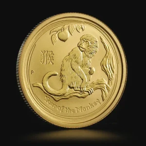 2014 Bhutan NU1000 Lunar Year of Monkey - 1/4oz Colorized Gold Proof Coin physical Gold Coins 