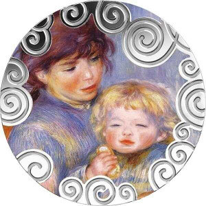2019 - Maternity in Art 1 oz Proof Silver Coin 1000 Francs Cameroon physical World Coins Mint of Poland