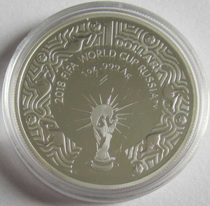 2018 Australia Fifa World Cup Russia Silver Proof Coin physical Themes & Pop Culture 
