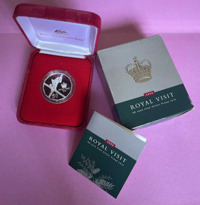 2000 - Royal Australian Mint Royal Visit 50 Cent Fine Silver Proof COA physical World Coins 