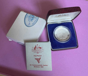 1982 $10 Commonwealth Games PROOF SILVER Coin. Royal Australian Mint physical Themes & Pop Culture 