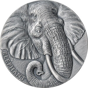 2023 - Elephant Expressions of Wildlife 2 oz Silver Coin CFA Cameroon