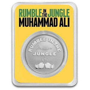 2023 - Muhammad Ali Rumble in the Jungle 1oz 999 Silver Niue Blister physical Themes & Pop Culture 