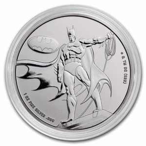 2023 - Batman™ DC Comics™ 1oz Silver Samoa ST/BU Silver Coin physical Themes & Pop Culture APMEX