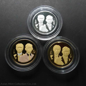 Gold plated 20 Baht coins, Commemorative ministry of Foreign Affairs, set of 3, jewelry work physical Thailand 