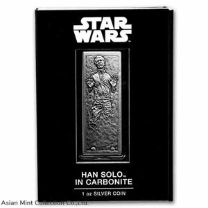 2022 Star Wars Han Solo in Carbonite 1 oz .999 Fine Silver $2 Coin Bar Niue COA physical Themes & Pop Culture New Zealand Mint