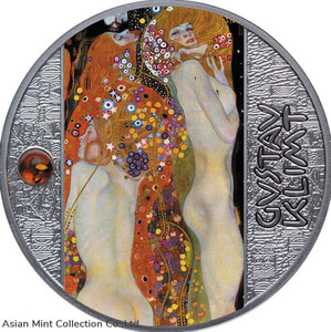 2022 Sexy Nudes Women Gustav Klimt Water Serpents .999 silver proof Cameroon OGP