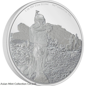 2022 The MandalorianT Classic - Boba FettT 1oz Silver Coin