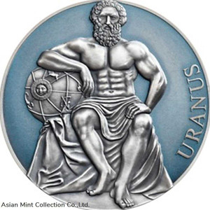 2020 - Uranus Planets and Gods 3 oz Antique finish Silver Coin CFA Cameroon physical World Coins Mint XXI