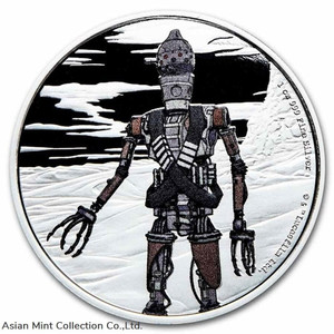 2021 - 1 OZ Silver Proof Coin- Mandalorian Assassin Droid IG-11